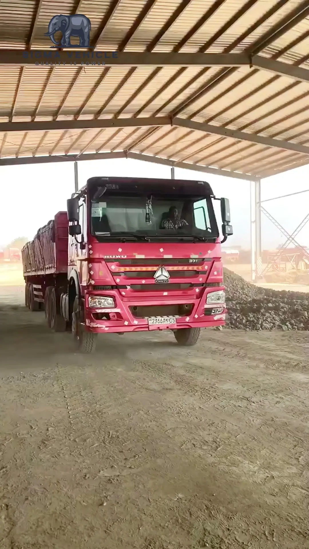 HOWO tractor unit working on a haulage route